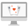 großes Video-Pokerspiel-Symbol