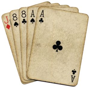 Hand des toten Mannes beim Poker
