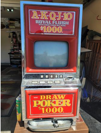 vintage video poker "pokie" maşını