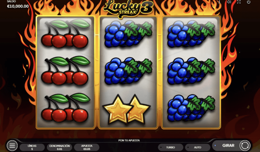Lucky Streak 3 символы и линии