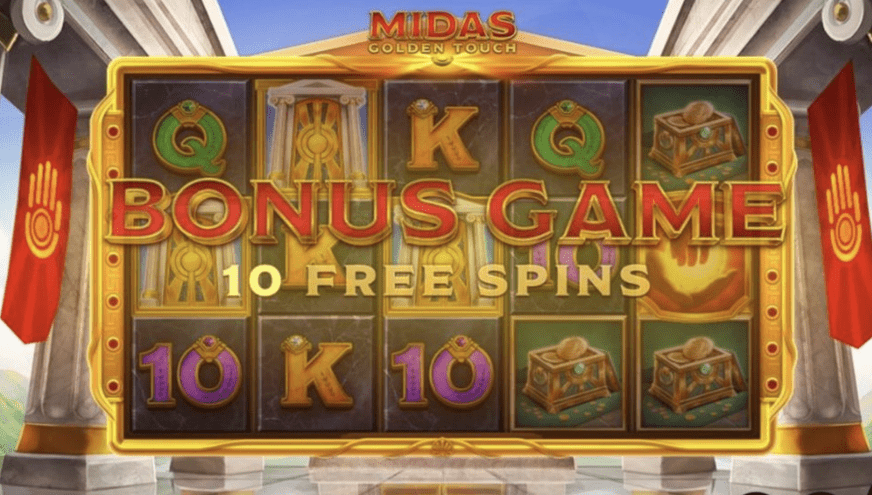 Midas Golden Touch Free Play Бонус раунд